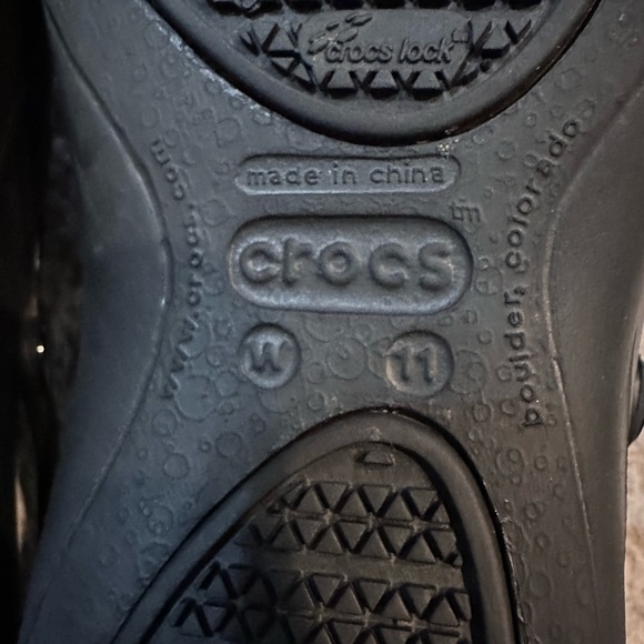 Crocs Women's Mercy Work Clog Black & Silver Floral Slip Resistant Size 11 - Picture 5 of 6